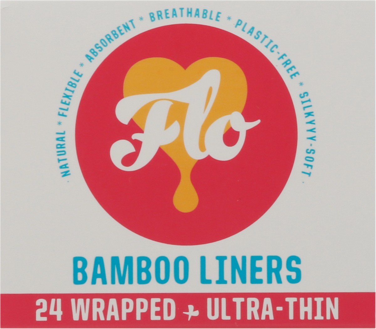 slide 3 of 9, Flo Wrapped Ultra Thin Bamboo Liners 24 ea, 24 ct