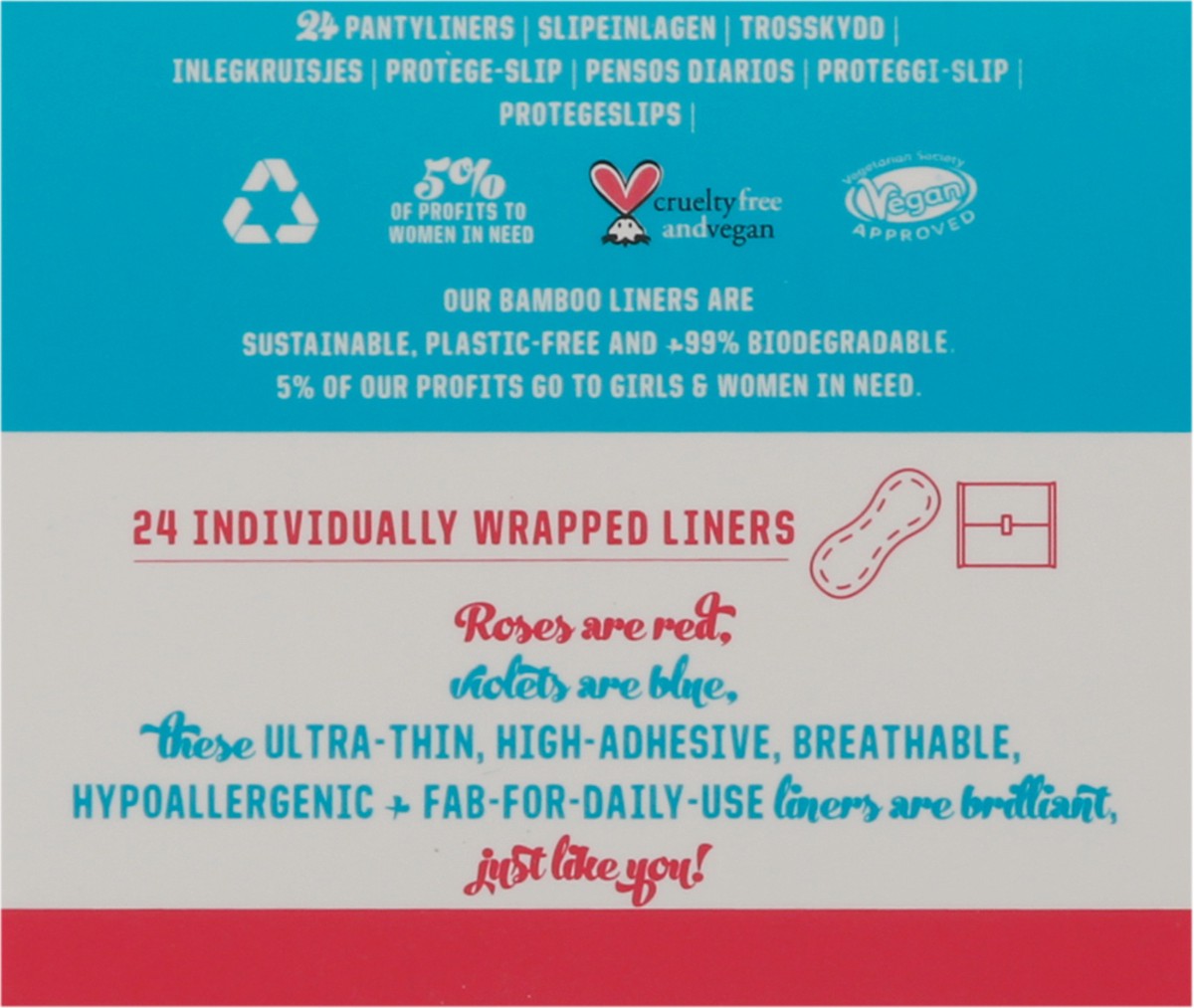 slide 6 of 9, Flo Wrapped Ultra Thin Bamboo Liners 24 ea, 24 ct