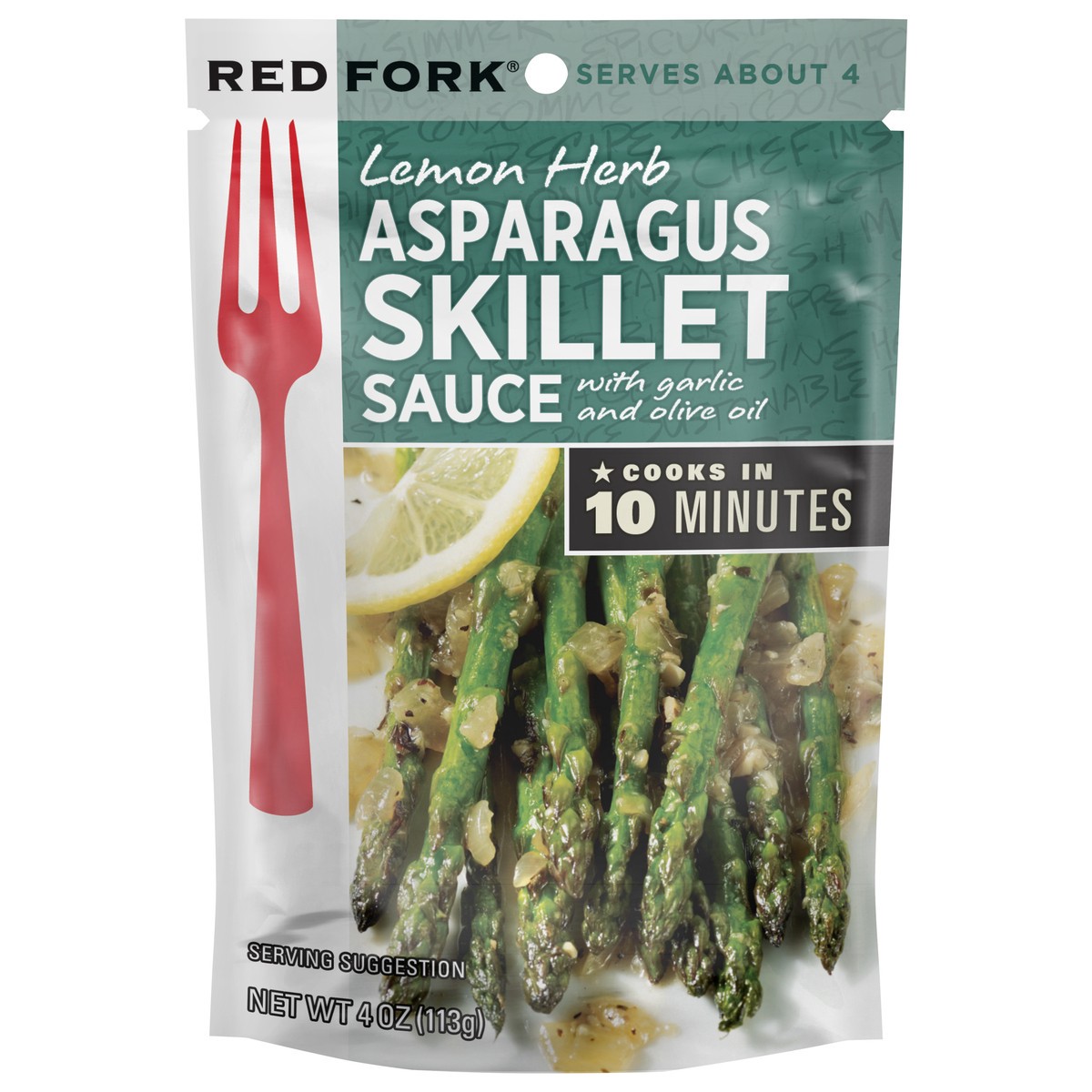 slide 1 of 3, Red Fork Lemon Herb Asparagus Skillet Sauce with Garlic and Olive Oil, 4 oz., 4 oz