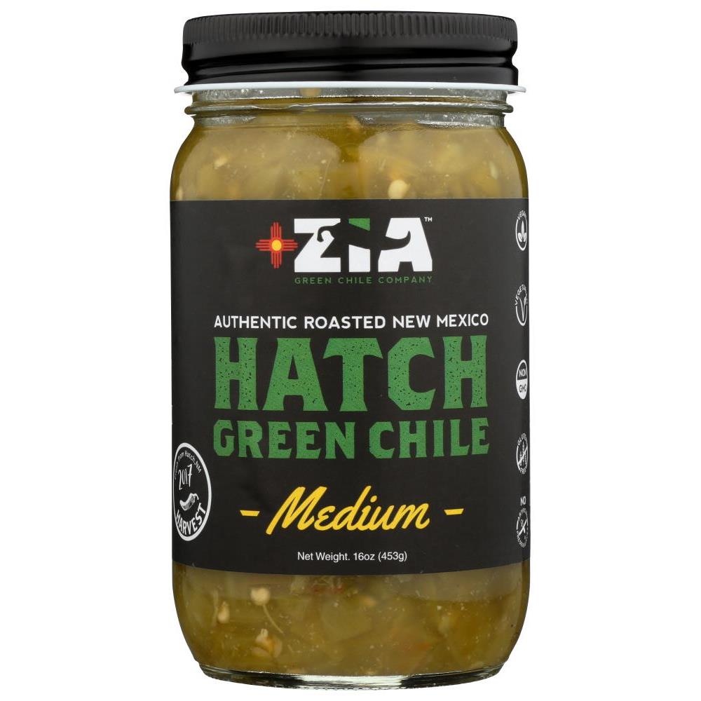 slide 1 of 1, Zia Medium Hatch Green Chile, 16 oz