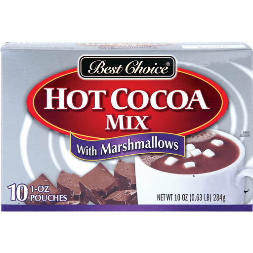 slide 1 of 1, Best Choice Hot Chocolate Mix With Mini Marshmallows, 10 ct