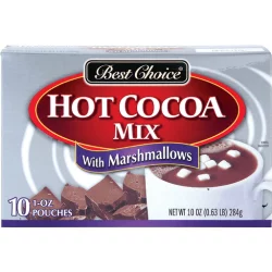 Best Choice Hot Chocolate Mix With Mini Marshmallows- 10 ct
