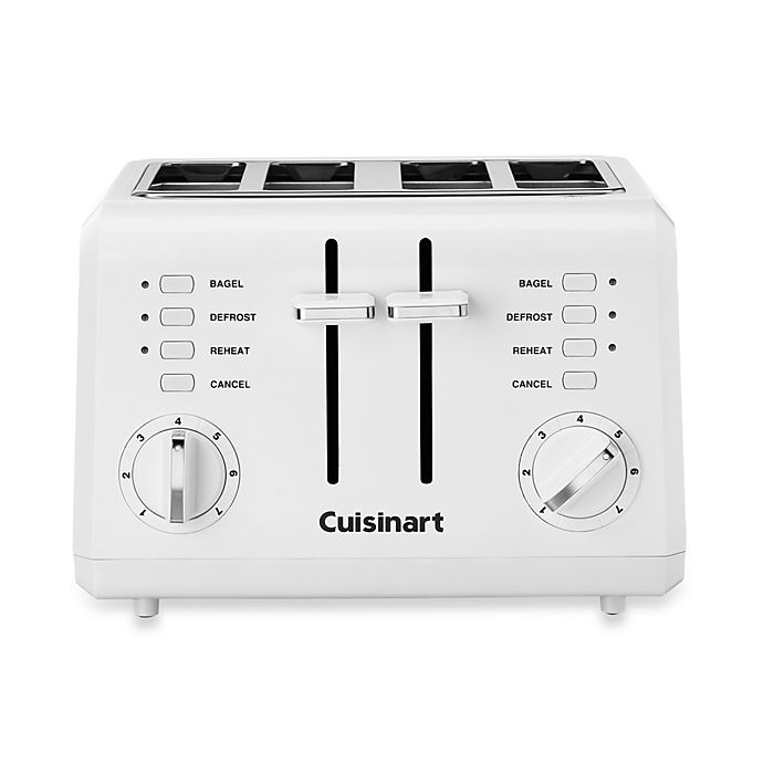 slide 1 of 1, Cuisinart White Compact Cool-Touch 4-Slice Toaster, 1 ct