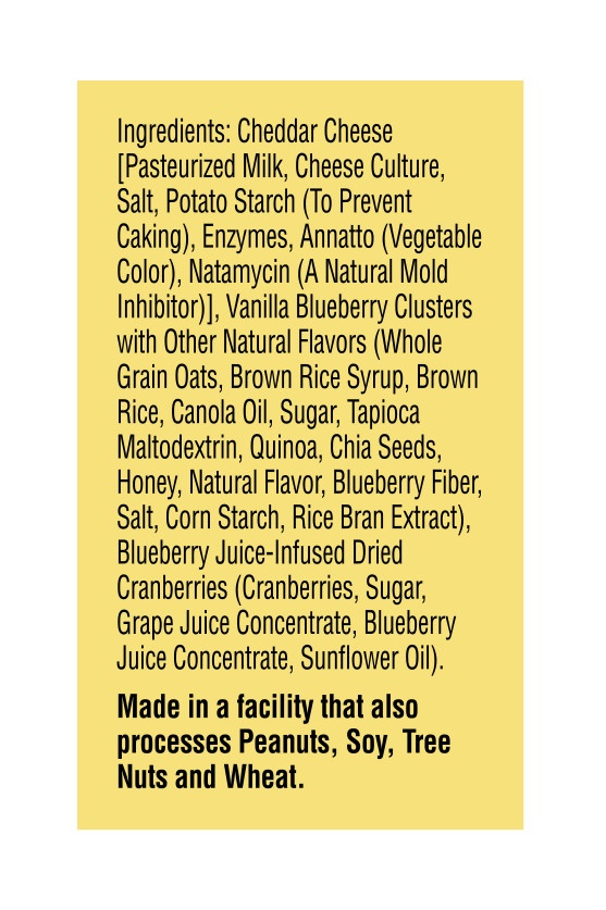 slide 6 of 7, Sargento Sunrise Balanced Breaks With Double Cheddar Cheese Blueberry Juiceinfused Cranberries And Vanilla Blueberry Quinoa Clusters, 4.35 oz