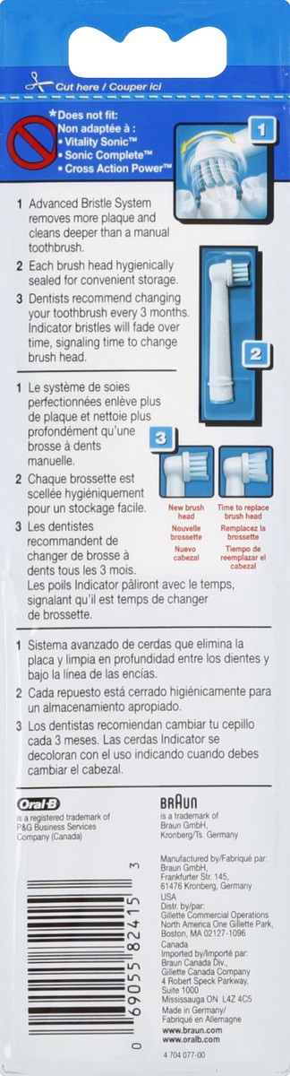 slide 4 of 7, Oral-B Brush Head 1 ea, 150 ct