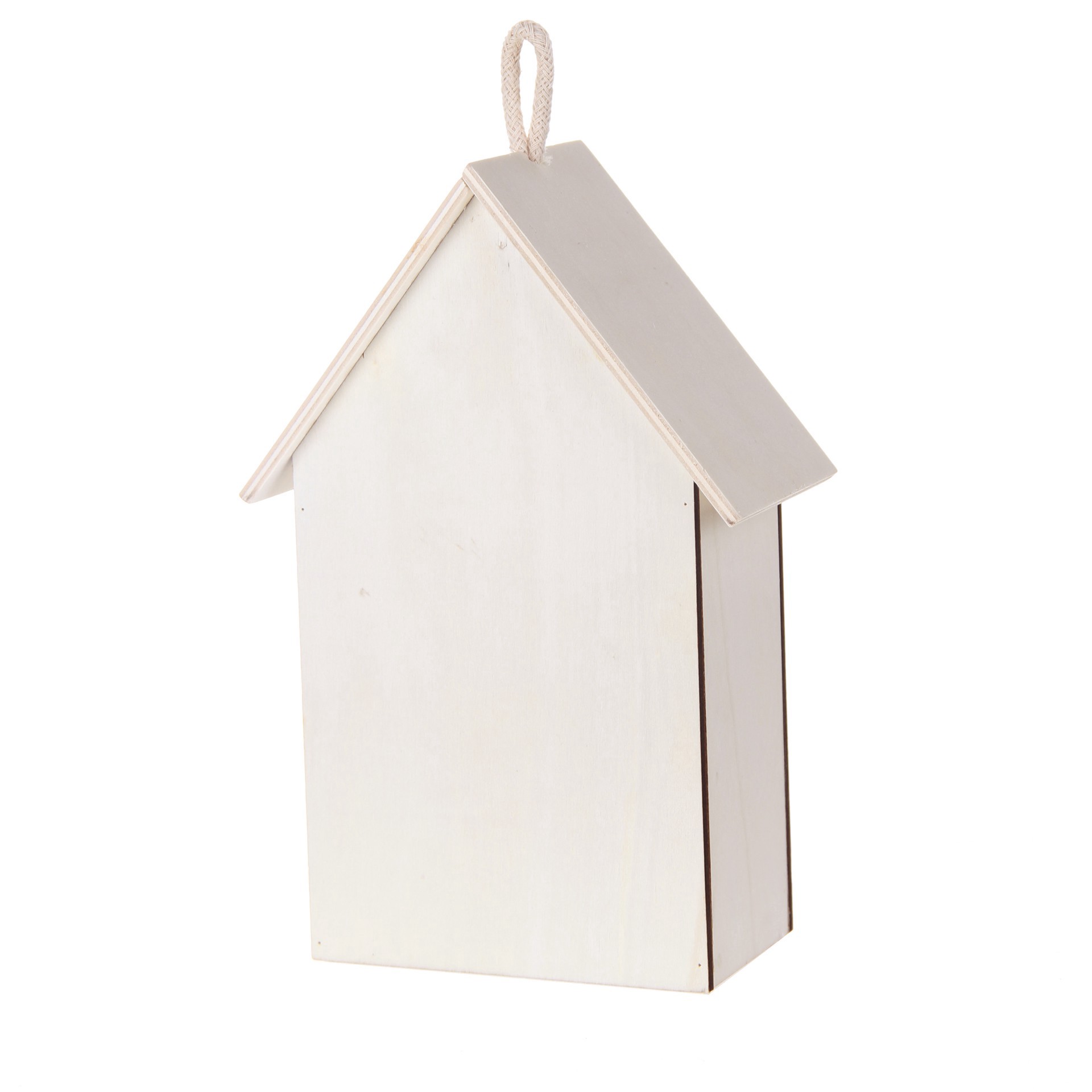 slide 2 of 3, 9" Plywood Butterfly House By Make Market, 9 in