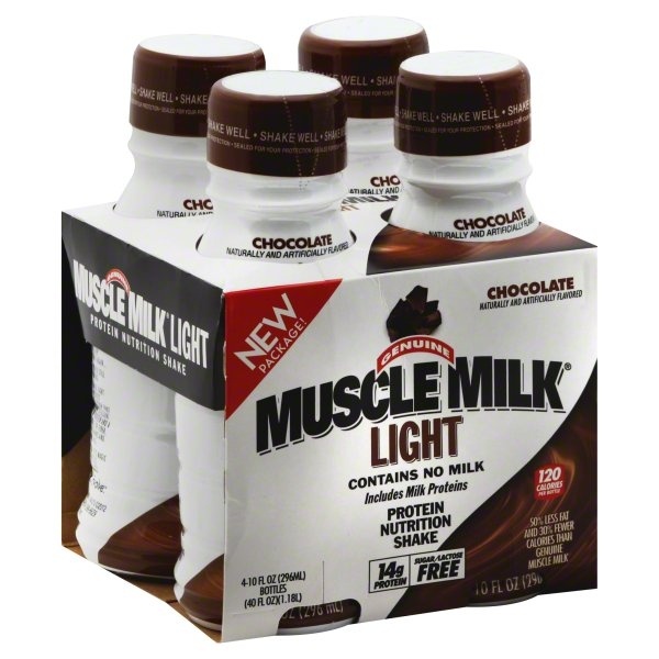 slide 1 of 1, Cytosport Inc Muscle Milk Light Protein Nutrition Shake Chocolate, 4 ct; 10 fl oz