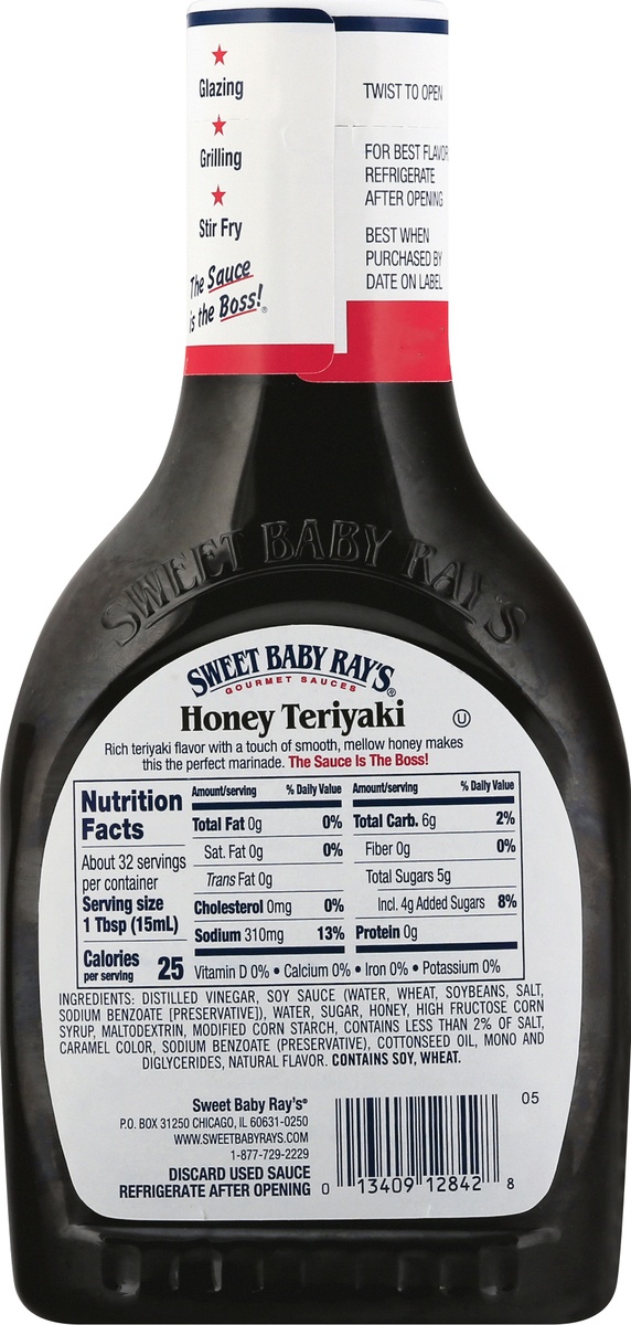 slide 10 of 11, Sweet Baby Ray's Honey Teriyaki Marinade & Sauce, 16 fl oz