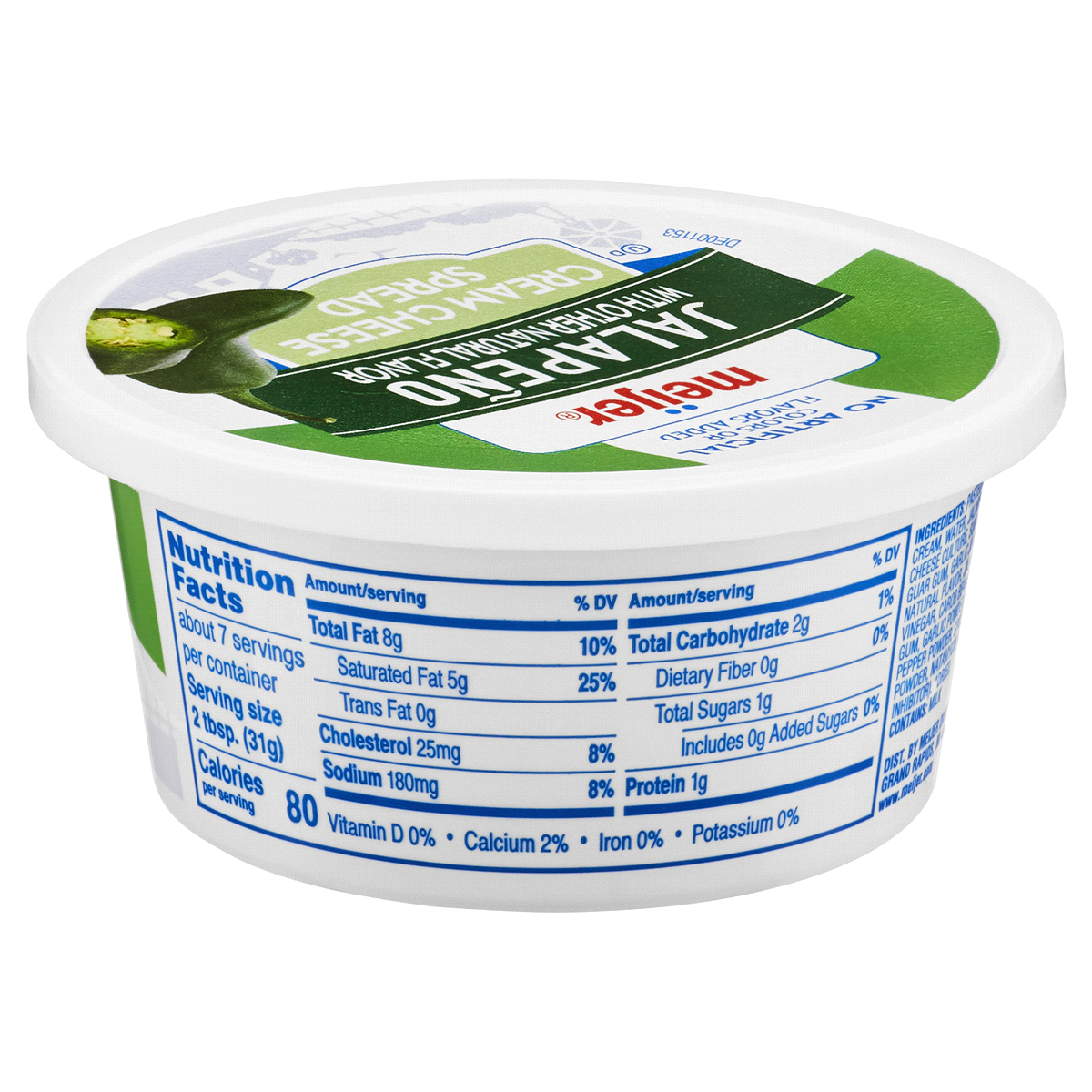 slide 2 of 3, Meijer Jalapeno Cream Cheese Spread, 8 oz