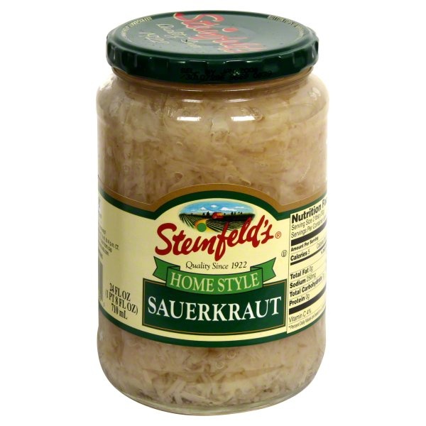 slide 1 of 1, Steinfeld's Sauerkraut In Glass Jar, 24 oz