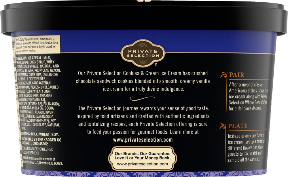 slide 3 of 6, Private Selection Ice Cream, Cookies and Cream, 48 oz