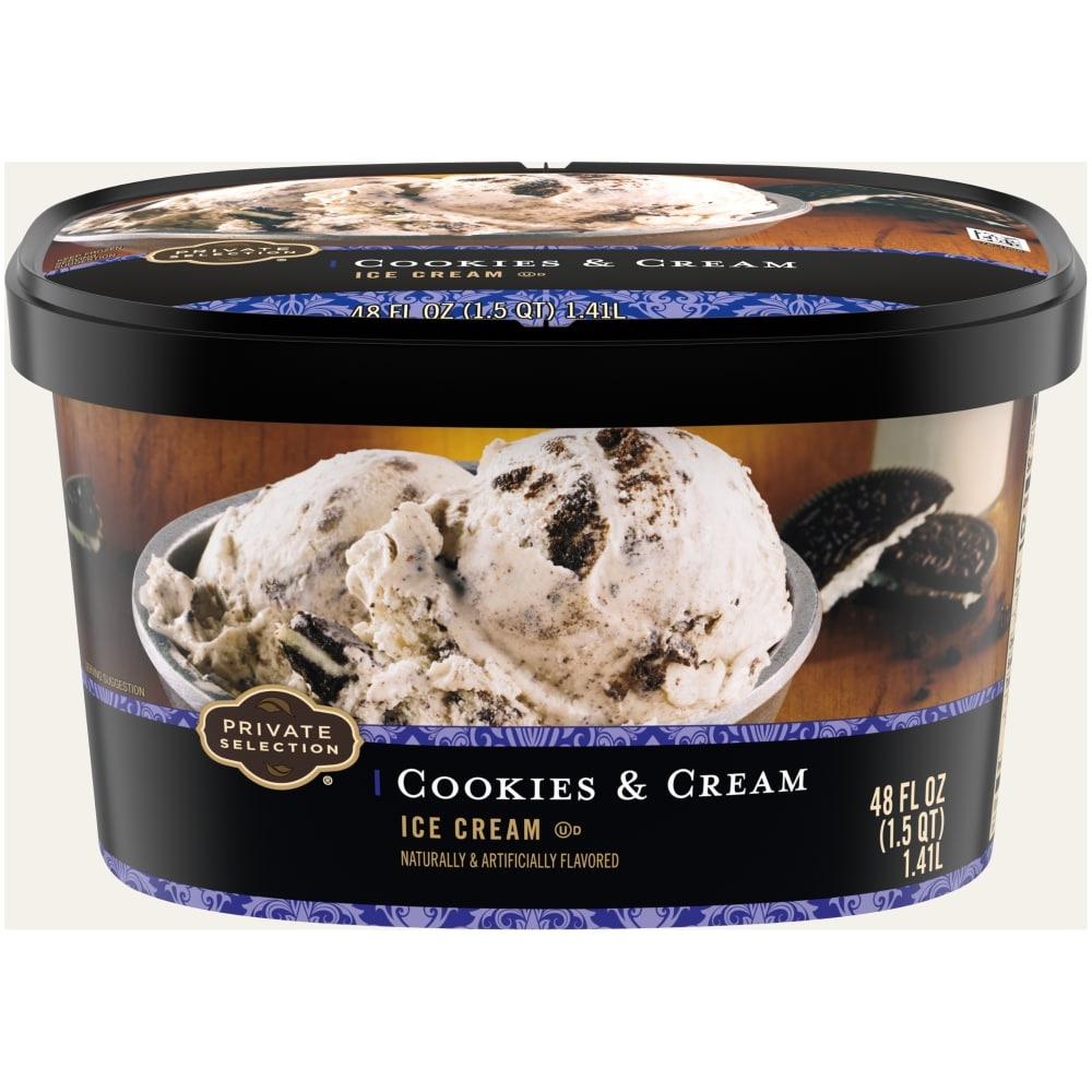 Private Selection Cookies Cream Ice Cream 48 fl oz | Shipt