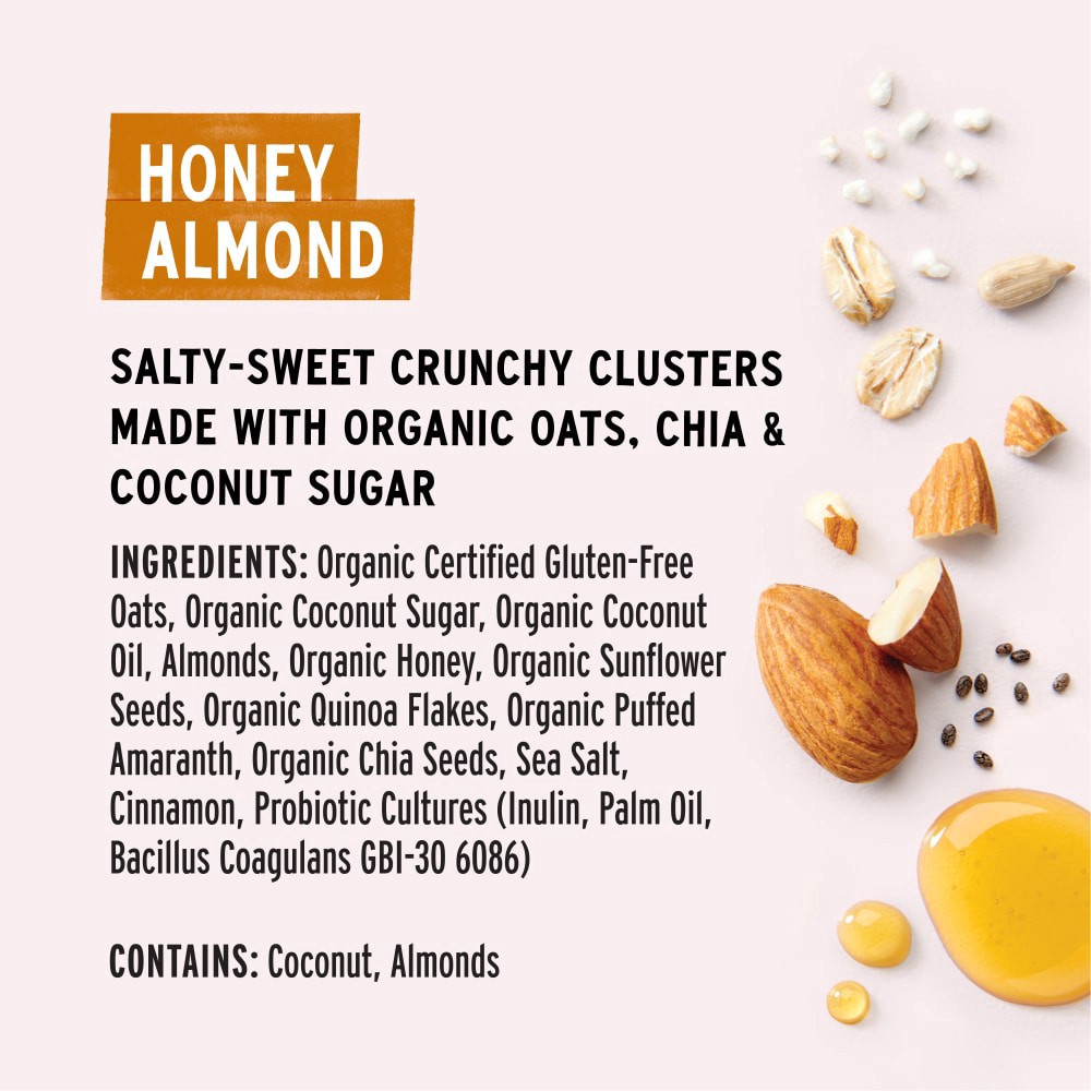 slide 4 of 5, Purely Elizabeth Honey Almond Probiotic Ancient Grain Granola, 8 oz