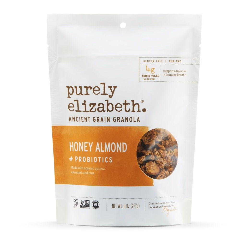 slide 1 of 1, Purely Elizabeth Honey Almond Probiotic Ancient Grain Granola, 8 oz