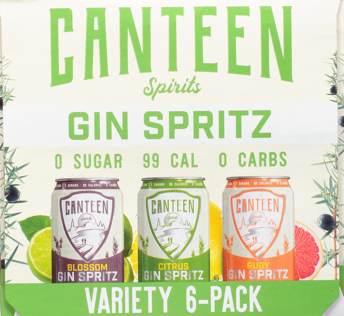 slide 7 of 9, Canteen 6 Pack Blossom/Citrus/Ruby Gin Spritz 6-12 fl oz Cans, 72 oz