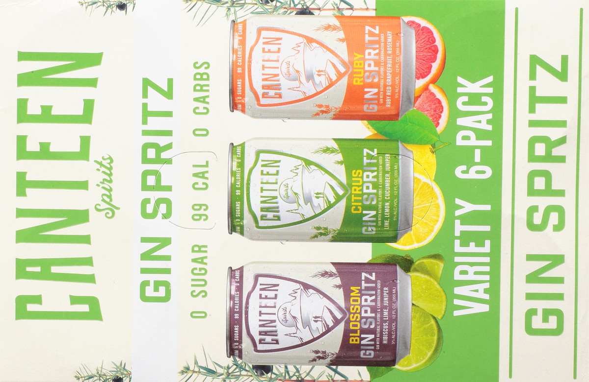 slide 3 of 9, Canteen 6 Pack Blossom/Citrus/Ruby Gin Spritz 6-12 fl oz Cans, 72 oz