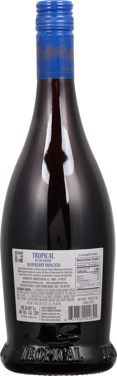 slide 9 of 9, Tropical Blueberry Moscato, 750 ml