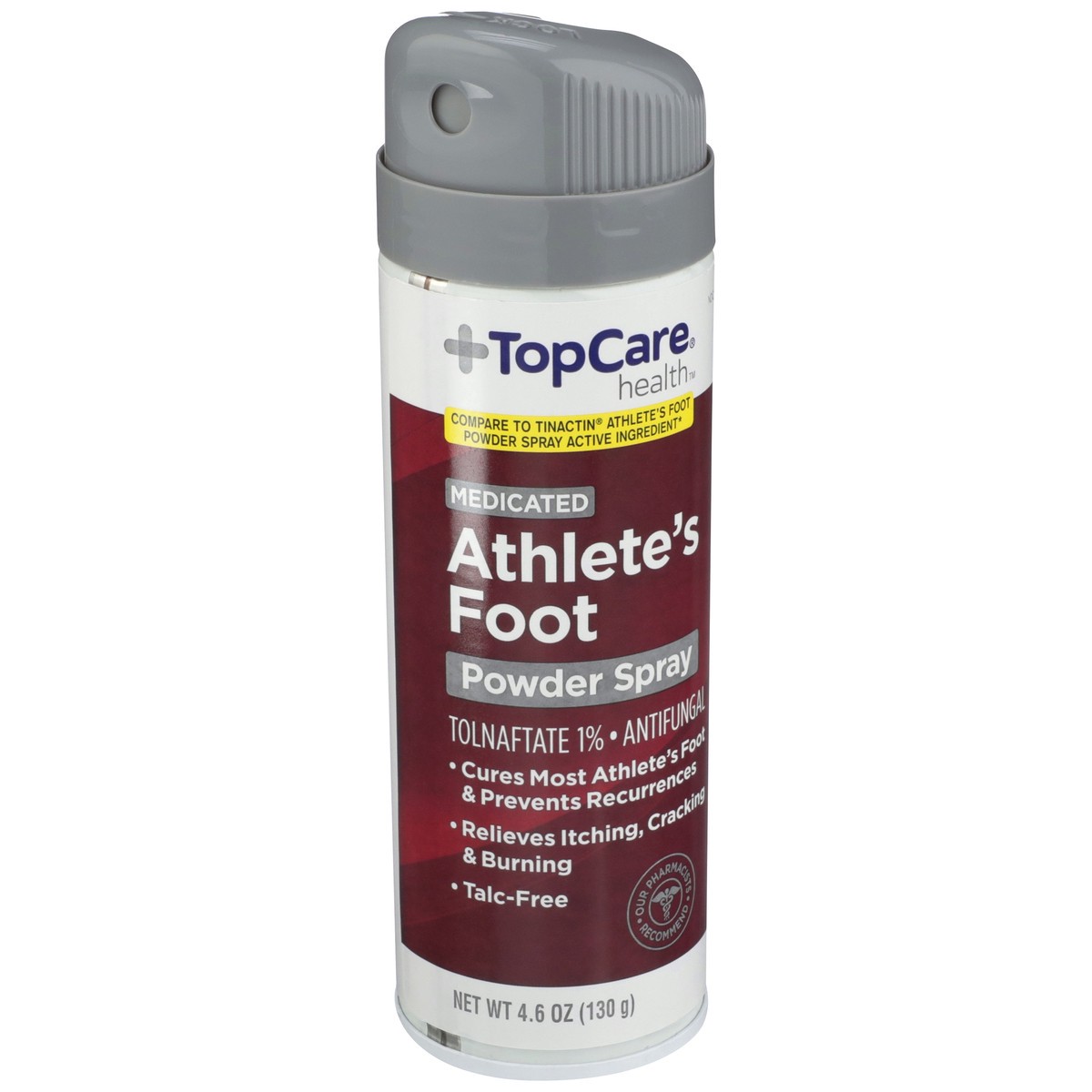 slide 3 of 12, TopCare Medicated Athlete'S Foot Tolnaftate 1% - Antifungal Powder Spray, 4.6 oz