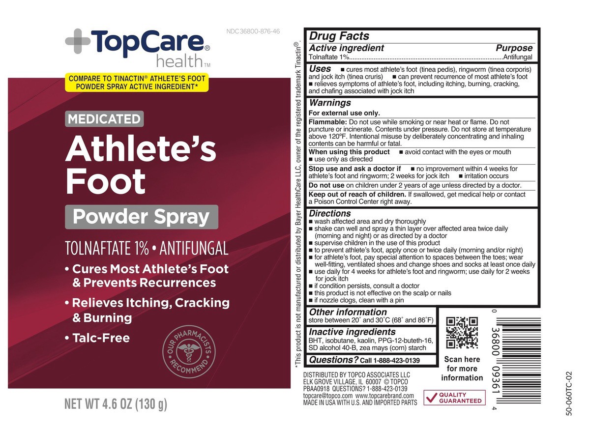 slide 12 of 12, TopCare Medicated Athlete'S Foot Tolnaftate 1% - Antifungal Powder Spray, 4.6 oz