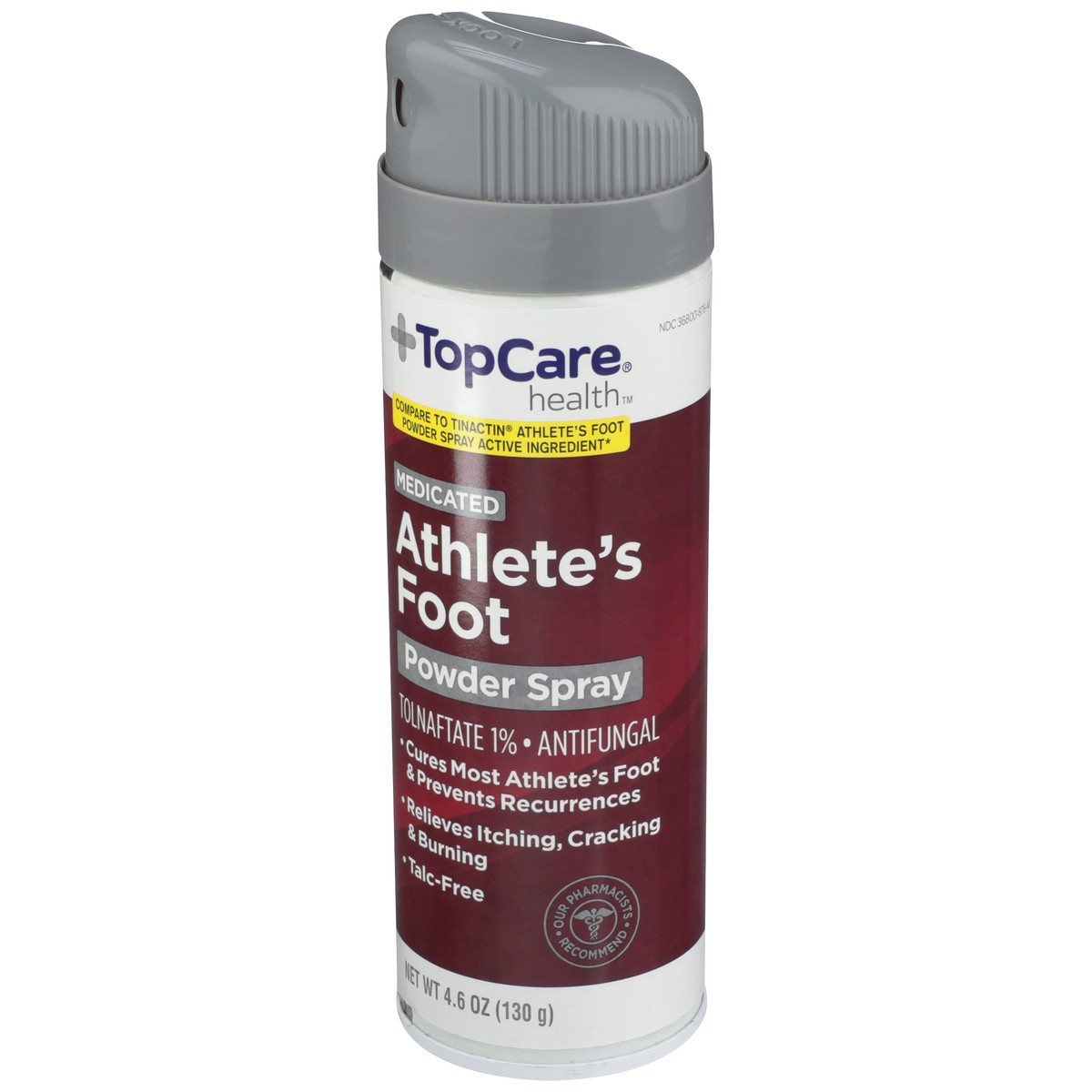 slide 4 of 12, TopCare Medicated Athlete'S Foot Tolnaftate 1% - Antifungal Powder Spray, 4.6 oz