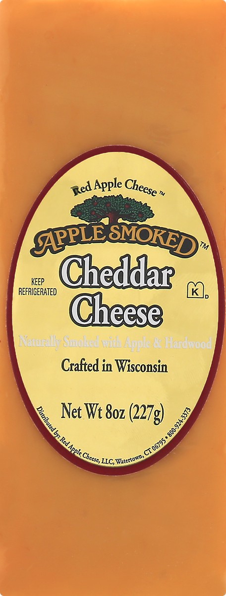 slide 4 of 13, Red Apple Smoked Cheddar Cheese, 8 oz