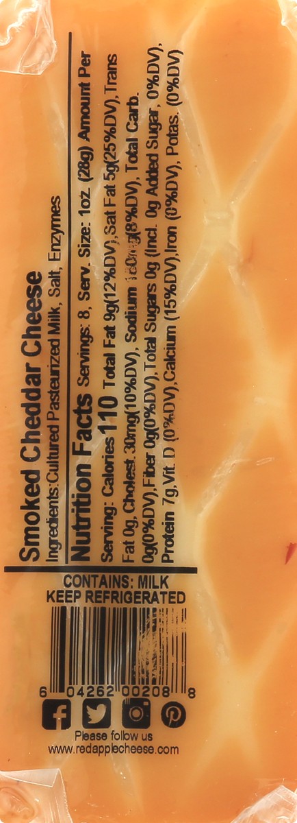 slide 5 of 13, Red Apple Smoked Cheddar Cheese, 8 oz