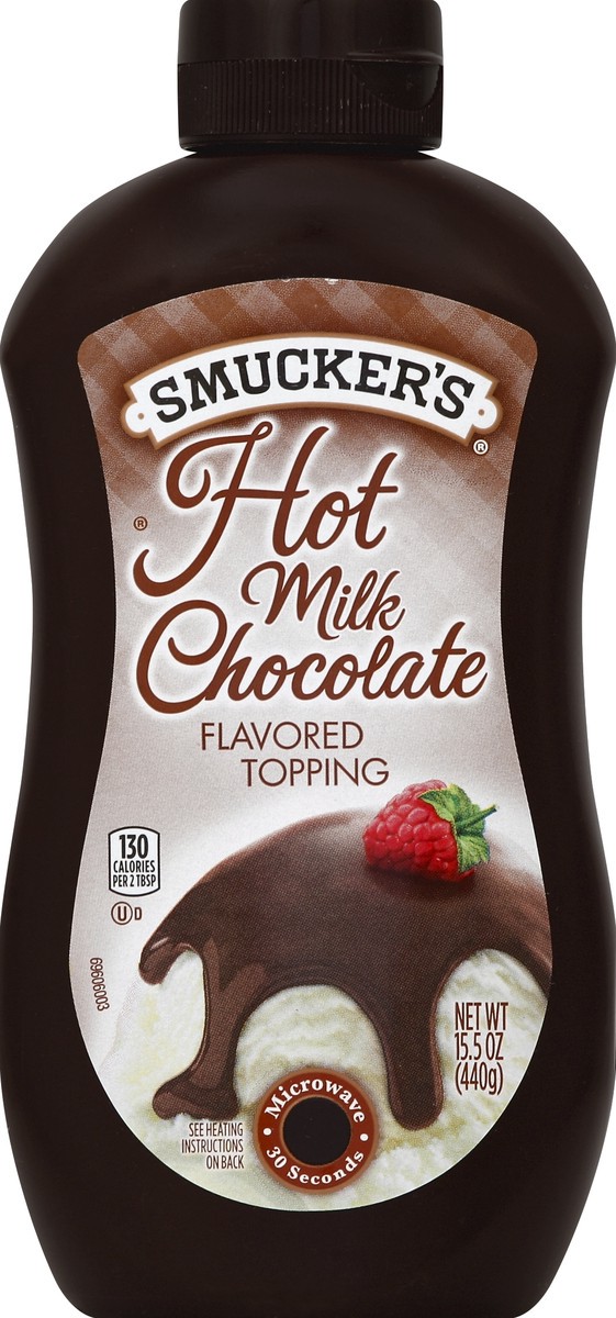 slide 5 of 6, Smucker's Hot Milk Chocolate Flavored Topping, 15.5 oz