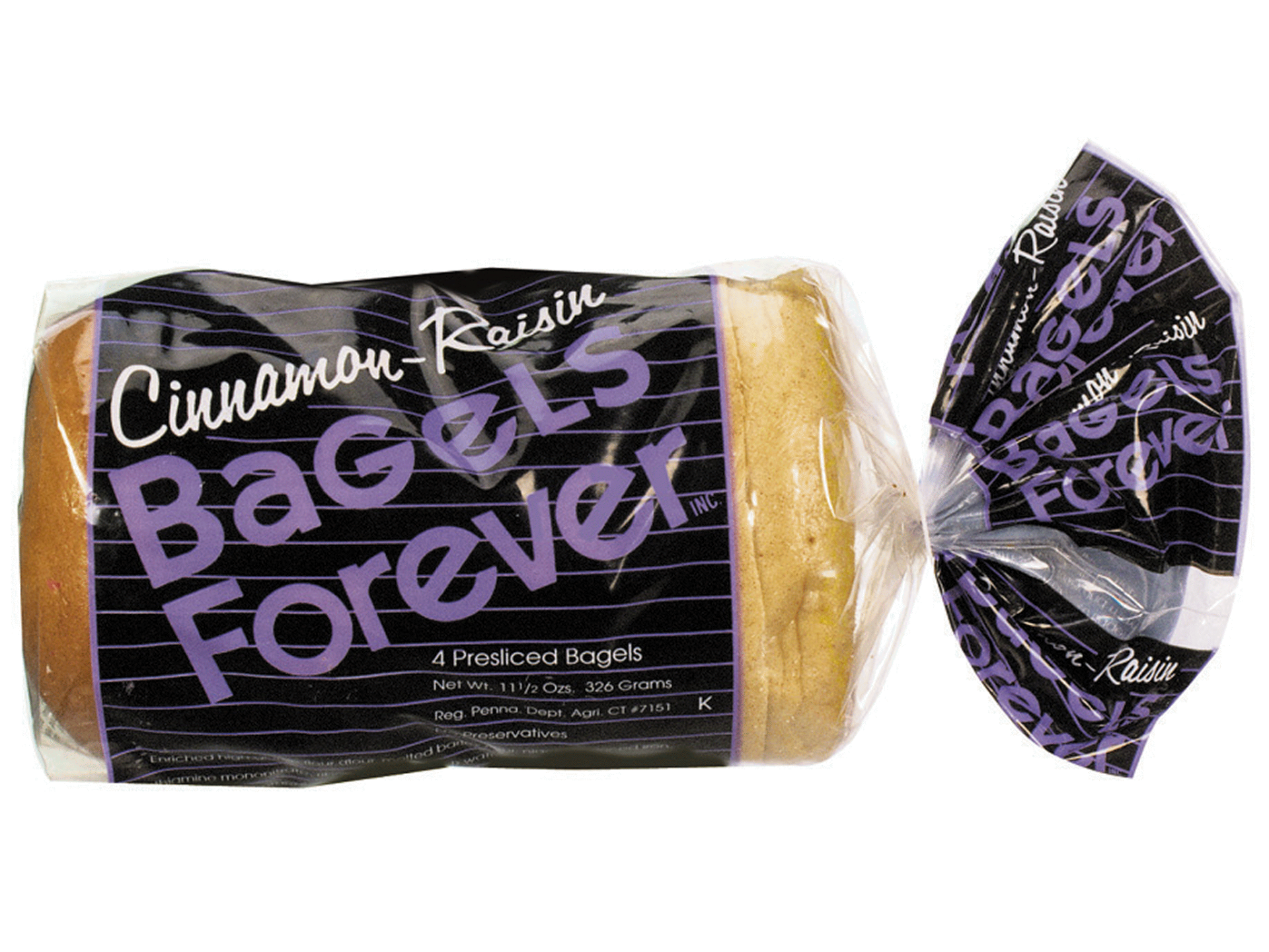 slide 1 of 1, Bagels Forever Cinnamon Raisin Bagels, 4 ct