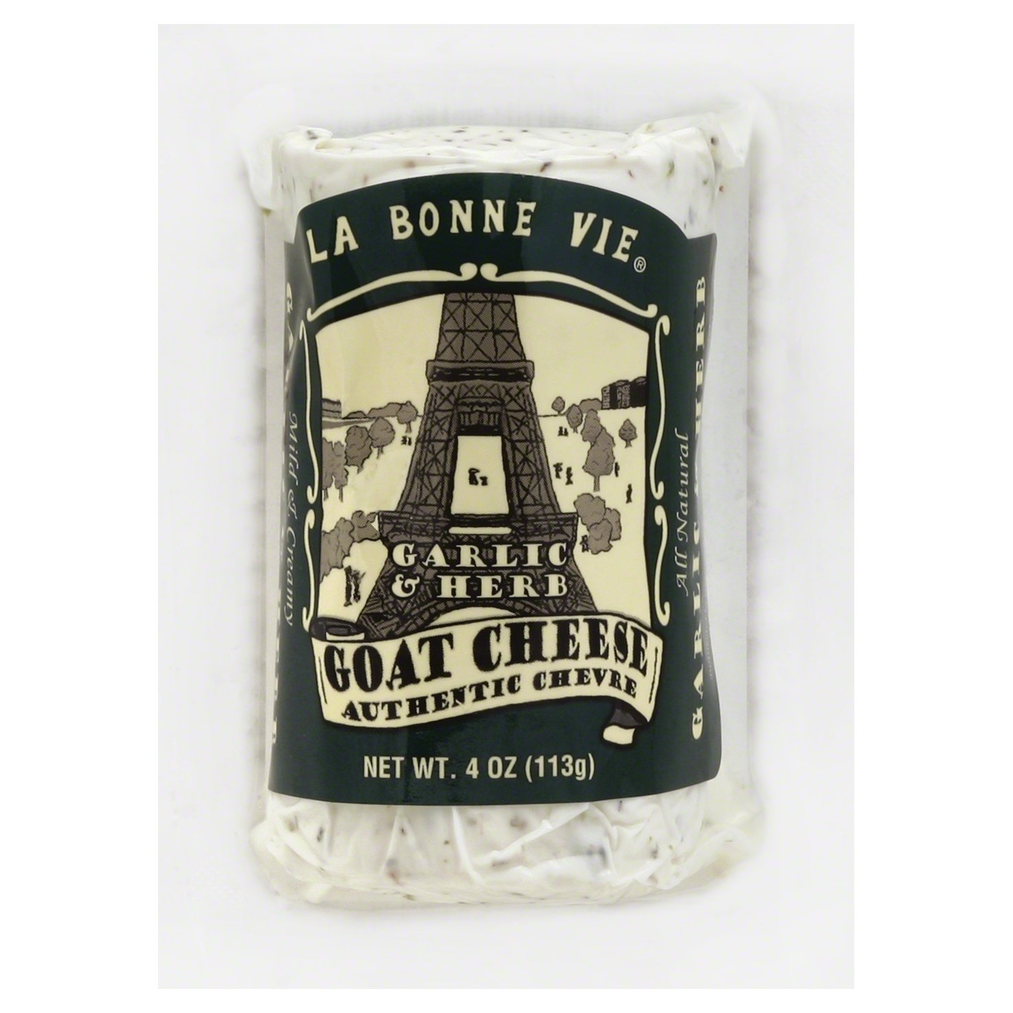 slide 1 of 1, La Bonne Vie Garlic & Herb Goat Cheese Log, 4 oz
