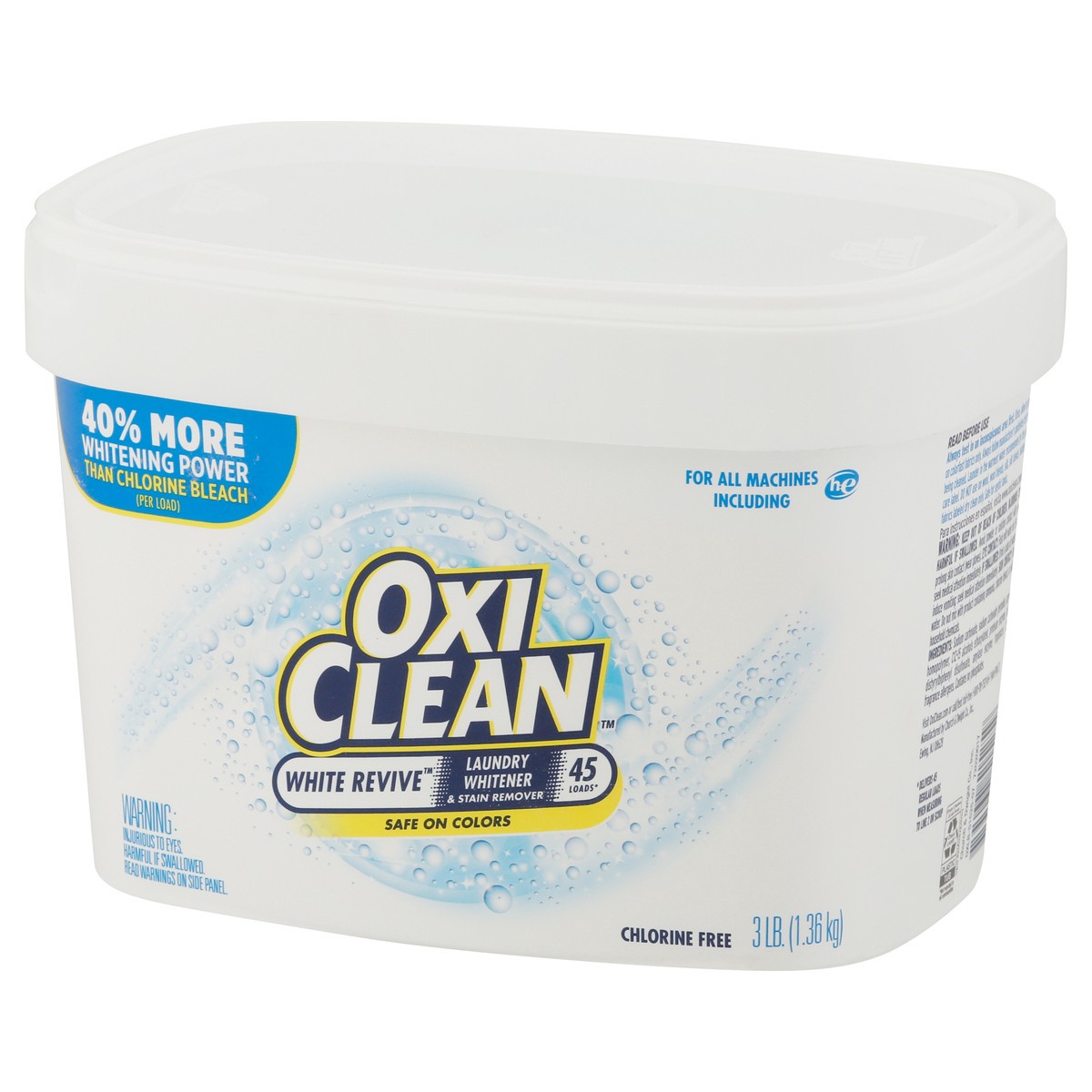 slide 3 of 9, Oxi-Clean White Revive Laundry Whitener and Stain Remover Powder, 3 lb, 48 oz