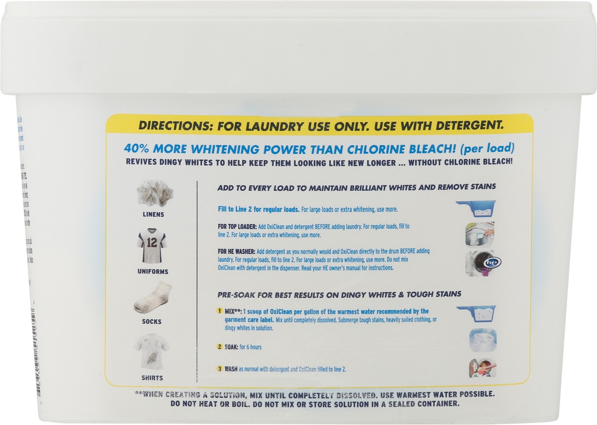 slide 5 of 9, Oxi-Clean White Revive Laundry Whitener and Stain Remover Powder, 3 lb, 48 oz