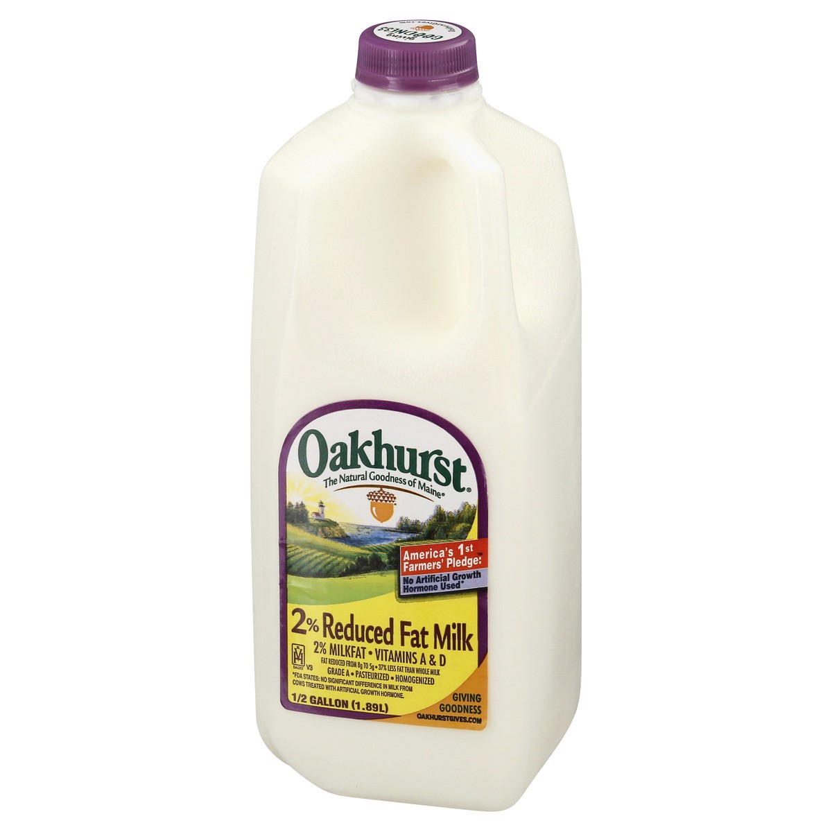 slide 12 of 13, Oakhurst 2% Reduced Fat Milk - 1/2 gal, 1/2 gal