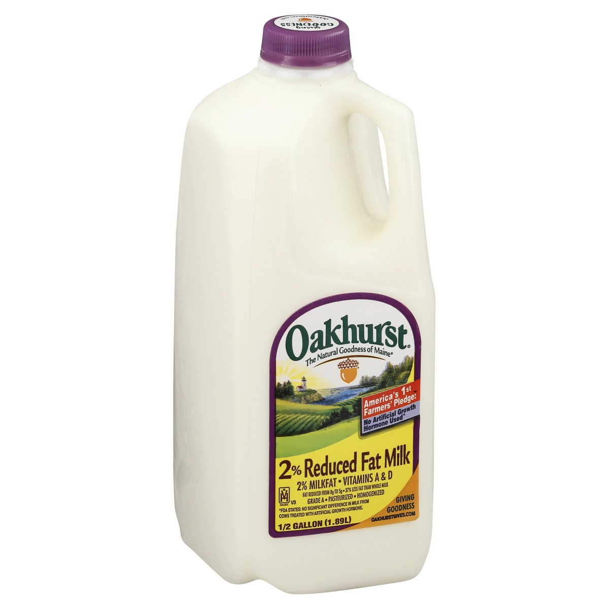 slide 13 of 13, Oakhurst 2% Reduced Fat Milk - 1/2 gal, 1/2 gal