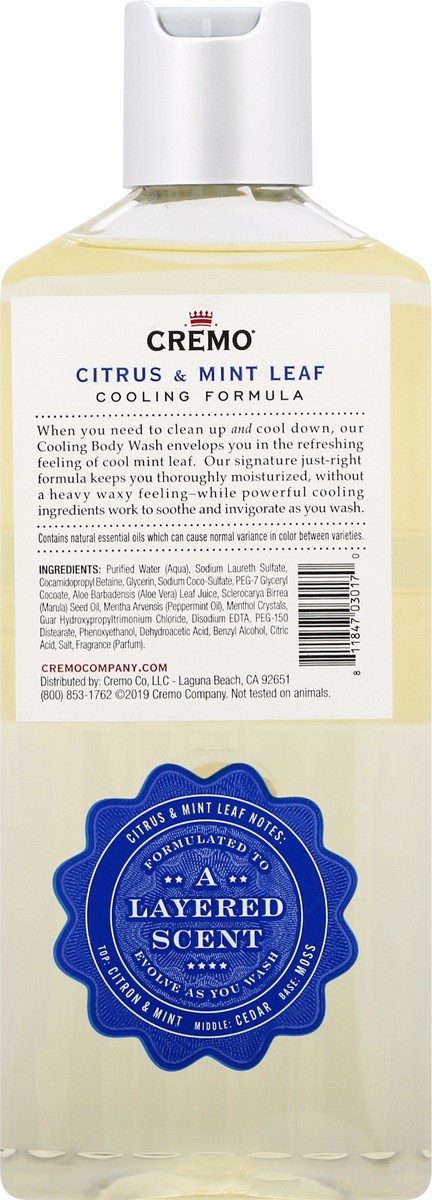 slide 9 of 9, Cremo Body Wash Citrus & Mint Leaf Cooling No. 07, 16 oz