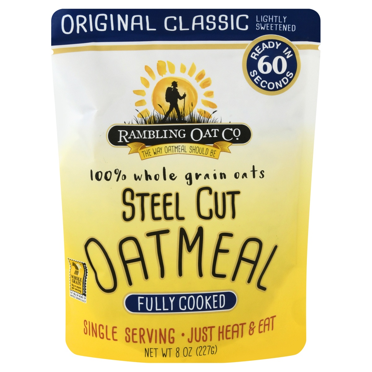 slide 1 of 2, Rambling Oat Co. Steel Cut Fully Cooked Original Classic Oatmeal, 8 oz
