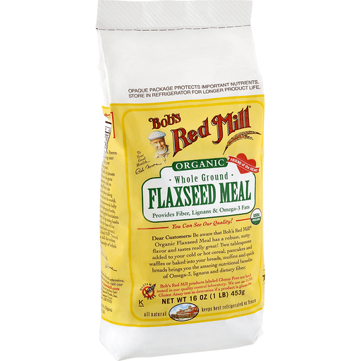 slide 2 of 9, Bob's Red Mill Organic Whole Ground Flaxseed Meal, 16 oz