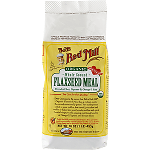 slide 4 of 9, Bob's Red Mill Organic Whole Ground Flaxseed Meal, 16 oz