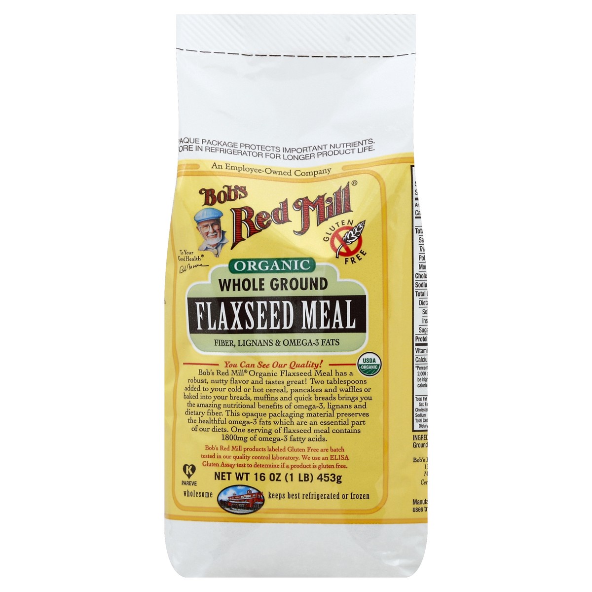 slide 4 of 5, Bob's Red Mill Gluten Free Flaxseed Meal Org, 16 oz