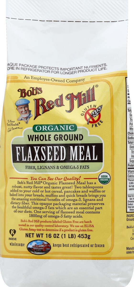 slide 1 of 5, Bob's Red Mill Gluten Free Flaxseed Meal Org, 16 oz