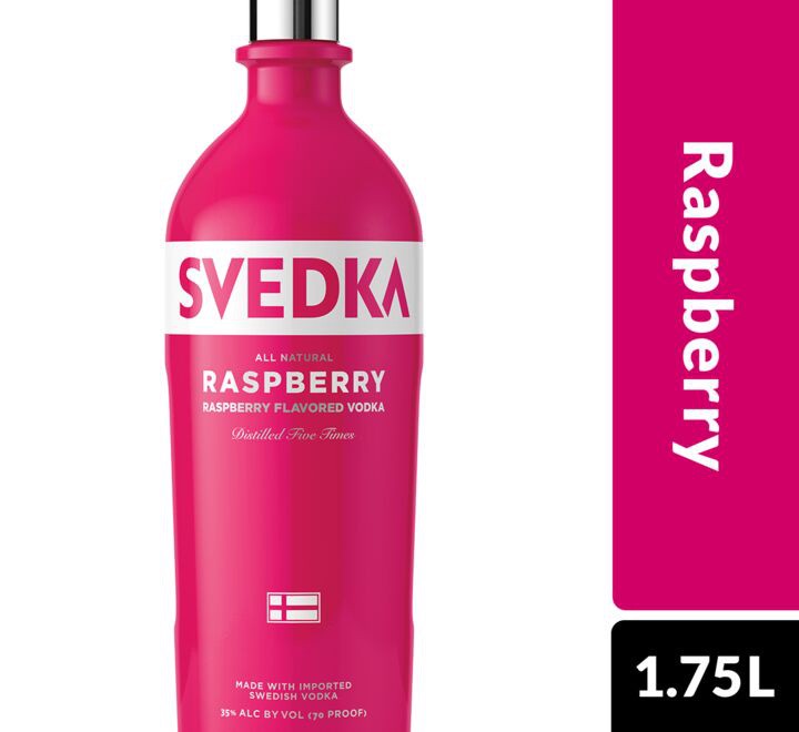 slide 2 of 2, SVEDKA Raspberry Flavored Vodka, 1.75 L Bottle, 70 Proof, 1.75 liter