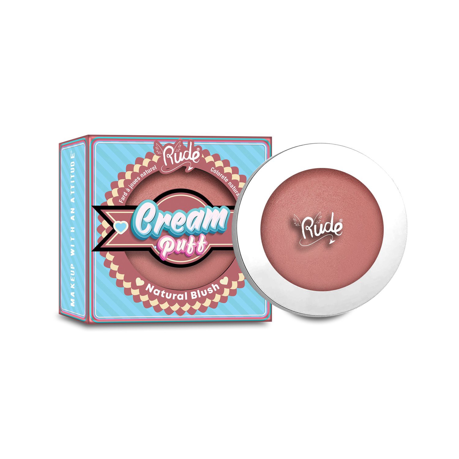 slide 1 of 1, Rude Cosmetics Cream Puff Natural Blush - Mochi, 1 ct