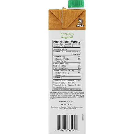 slide 13 of 18, Pacific Foods Hazelnut Original Plant-based Beverage, 32 fl oz