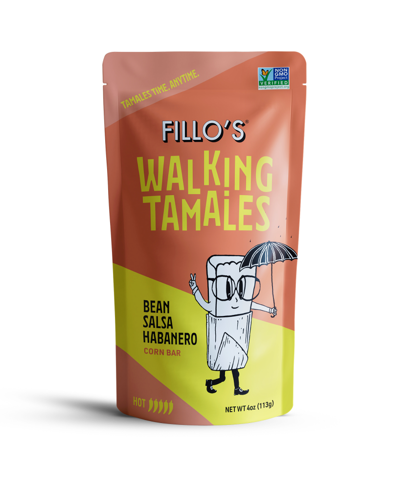 slide 2 of 2, Fillo's Walking Tamales Hot Bean Salsa Habanero Corn Bar 4 oz, 4 oz