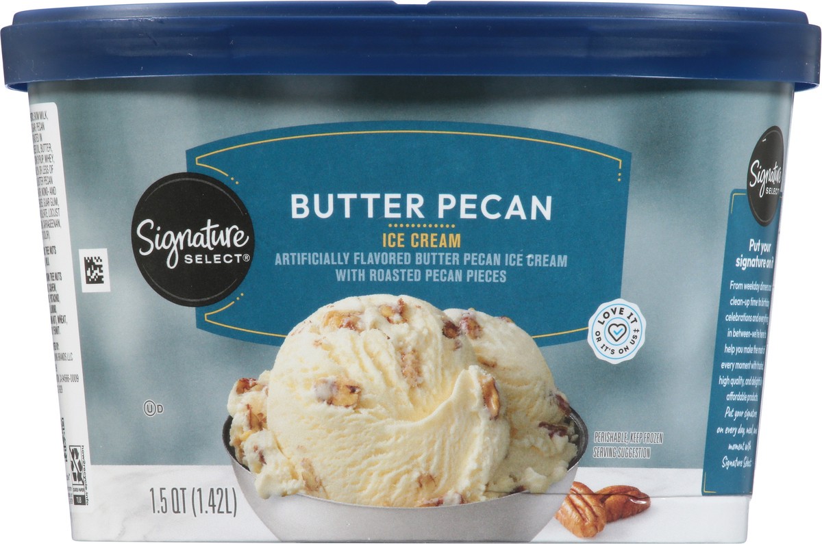 slide 8 of 12, Signature Select Butter Pecan Ice Cream 1.5 qt, 1.5 qt