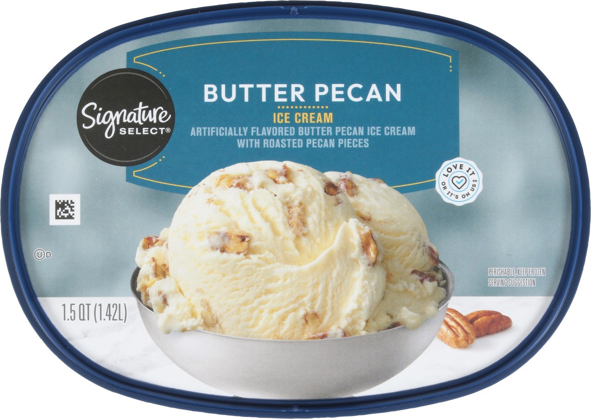 slide 9 of 12, Signature Select Butter Pecan Ice Cream 1.5 qt, 1.5 qt