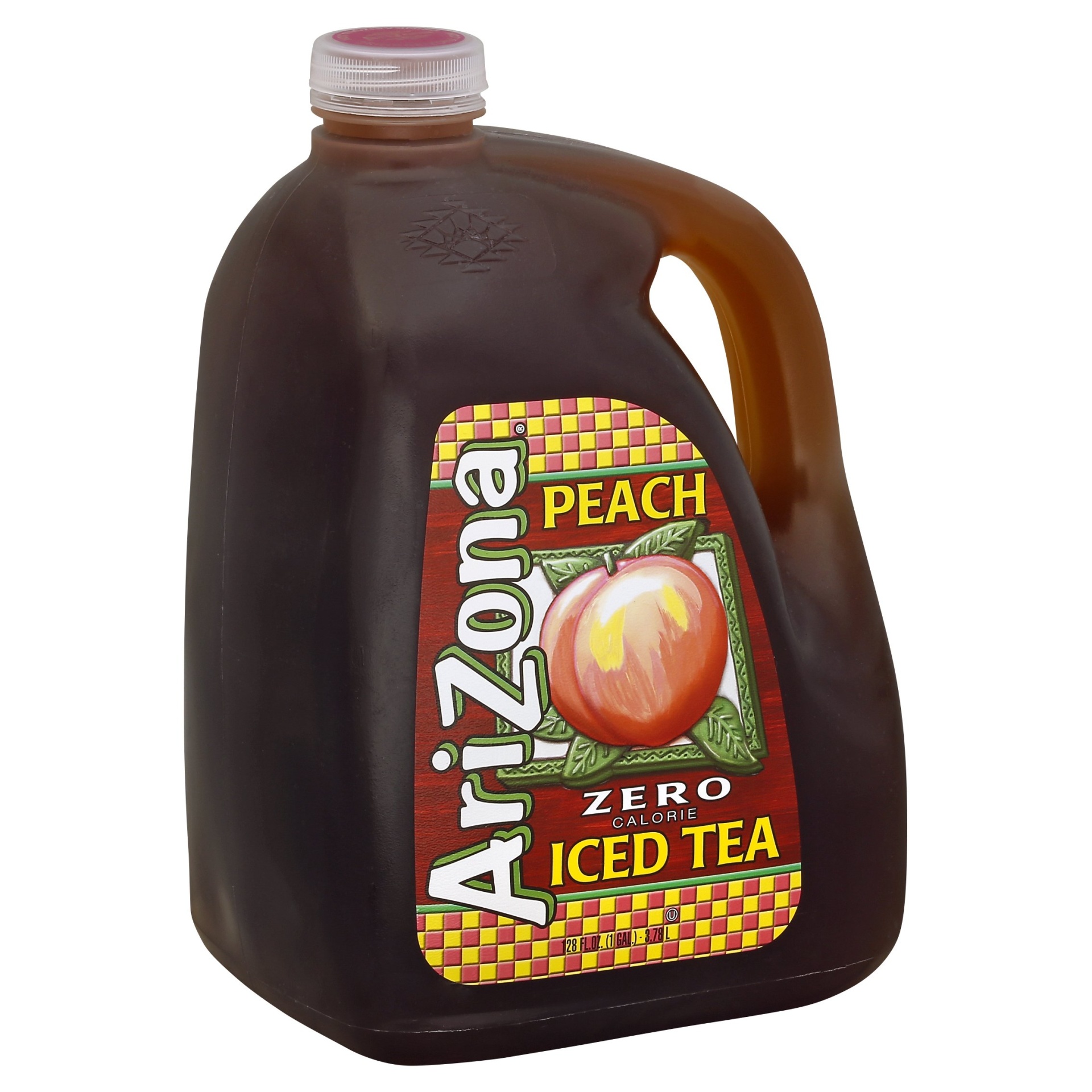 slide 1 of 1, AriZona Zero Calorie Peach Iced Tea, 128 oz