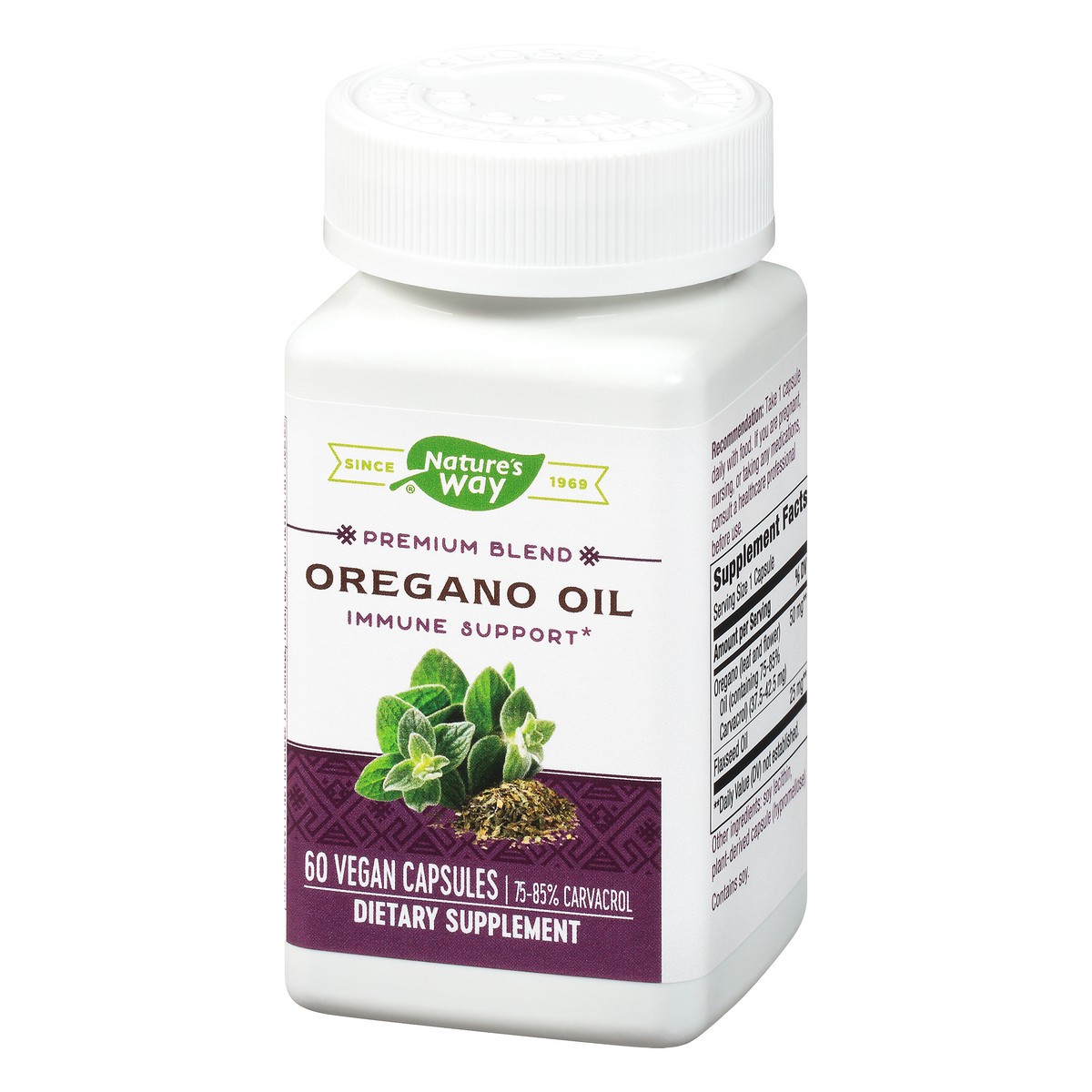 slide 2 of 9, Nature's Way Premium Blend Oregano Oil 60 Vegan Capsules, 60 ct