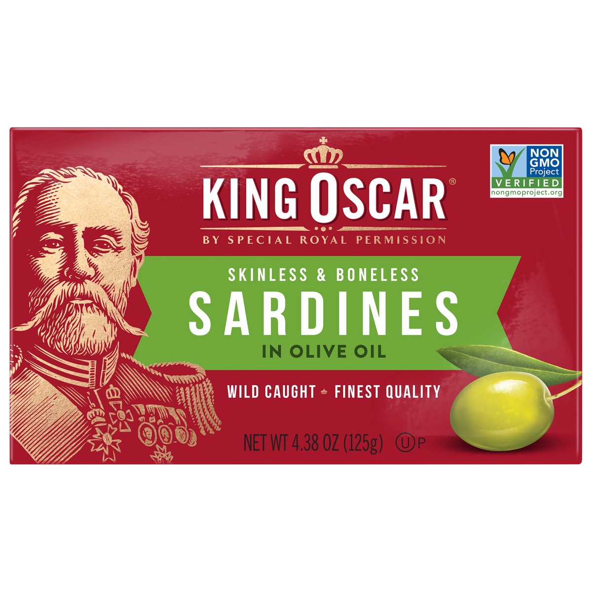 slide 1 of 3, King Oscar Skinless Boneless Sardines In Olive Oil, 4.38 oz