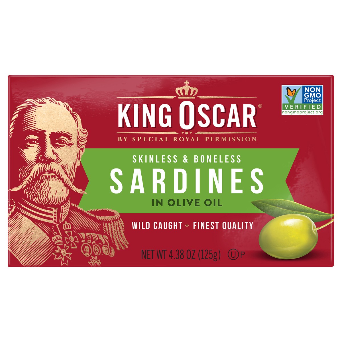 slide 1 of 3, King Oscar Skinless Boneless Sardines In Olive Oil - 4.38 oz, 4.38 oz