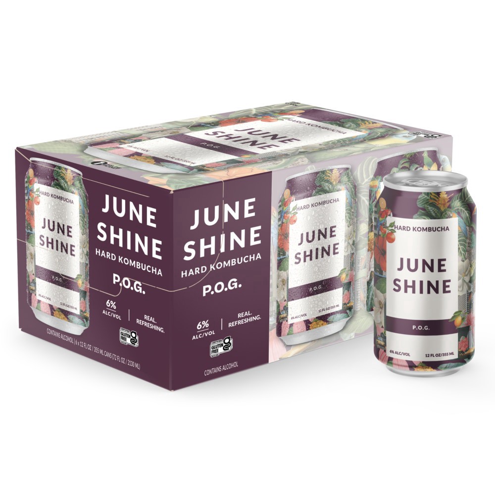 slide 3 of 5, Juneshine Hard Kombucha P.O.G., 6 ct; 12 oz